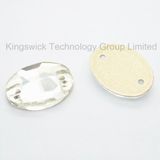 Crystal Rhinestone Oval Sew on Applique for Wedding Dress
