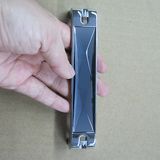 Grey 128mm Pitch Long Bridge Crystal Glass Furniture Handle
