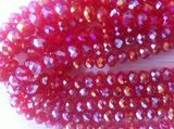 Red Ab Fancy Stones Beads with Hole