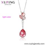 44066 Xuping Tear Drop Crystals From Swarovski Initial Necklace Gold Jewelry