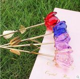 Becautiful Crystal Rose Flower as Holiday Gifts or Wedding Decorations