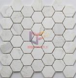 Volakas White Marble Hexagon Shape Mosaic (CFS962)