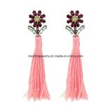 Long Tassel Earrings for Women Studded Crystal Jewelry