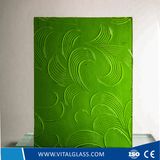 Green Flora Patterned Glass/Karatachi Figured Glass/Tinted Reflective Glass
