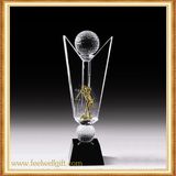 Golf Tournament Custom Glass Crystal Trophy