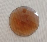 Transparent Unfoiled Back 25mm Round Flat Back Stones