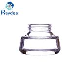 50ml Glass Cream Bottle with Transparent Blue Cap