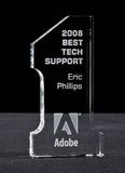 Number 1 Crystal Paperweight/Award