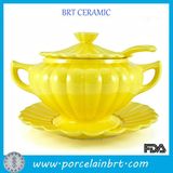 Best Gold Yellow Refractory Kitchen Art Ceramic Pots with Ladle