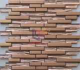 Strip Titamiun Crystal with Bronze Color Stainless Steel Mosaic (CFM953)