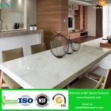 White Marble Crystal Surface Quartz Stone for Table Top