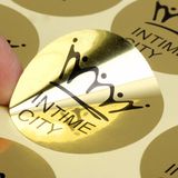 Gold Color PVC Material Custom Adhesive Vinyl Decal Stickers