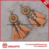 Wholesale Hot Selling Party Round Coffee Tassels Earrings