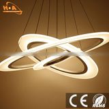 Round LED Three Rings Residential Modern Acrylic Pendant LED Light