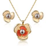 Elegant Fashion Crystal Bead Pearl Jewellery Set