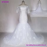2017 Wedding Dress Crystal Handmade Appliques Bridal Gown