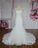 Long Sleeve Backless Wedding Dress Mermaid