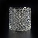 Luxury Candle Jar with Facted Patterned