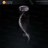 Oceanlamp Wholesale Crystal Chandelier Leaf Design Hanging on The Stair Corner /Living Room Om718
