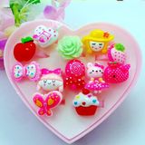 12PCS Animals Flower Heart Assorted Children's Cartoon Rings for Christmas