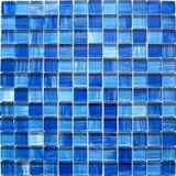 High Quality Crystal Blue Glass Mosaic Tile for Swimming Pool