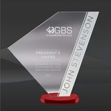 Red Navigation Arrow Crystal Award (JC-2359R, JC-2360R, JC-2361R)