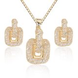 Luxury Women Latest Model Gold Plated Mesh Costume Jewelry Set