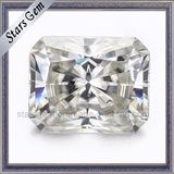 Near White Radiant Cut Moissanite Stone for Wedding Ring