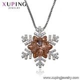 Necklace-00327 Xuping Wholesale Christmas Gift Crystals From Swarovski Snowflake Necklace Jewelry