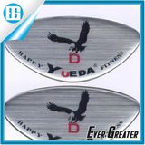 Custom Brushed Dome Sticker with Removable Glue Backside