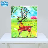 Factory Direct Wholesale New Children DIY Crystal Modern Flower Wall Art Canvas Home Decoration K-125