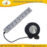 220V Power Wire Retractable Reel UK Britain Pin Jack Plug Extension Cord Rewinders