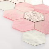 Wholesale Flower Patterned Color Gold Glass Mosaic Tile for Bathroom Floor