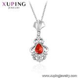 43296 Fashion Necklace with Red Color Crystals From Swarovski for Women
