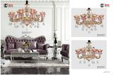 Gold Zinc Alloy Crystal Chandelier Light