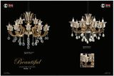 Coffee Golden European Crystal Chandelier Light
