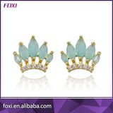 Semi Joias Brazilian Gold Princess Stud Earring