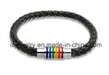 Braided Design Jewelry Black Leather Braided Bracelet