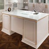 Oppein Modern White Gloss Lacquer Wood Office Executive Desk (ST11117)