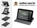 360 Degree Rotary Leather Case for Motorola Droid Xyboard 8.2 Inch Tablet Rotating Stand Book Cover