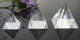 Crystal Glass Pyramid Paperweight with 3D Laser Engraving