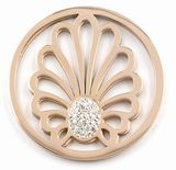 Fashion Stainless Steel Coin Plates with White Crystal