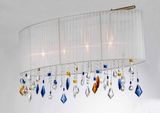 Modern Fabric Shade with Coloful Crystal Pendant Light (SD1164/4)