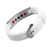 Stainless Steel Zircon Tag Silicon Bracelet Bio Magnetic Bracelet
