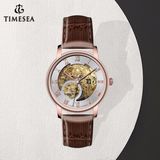 Factory Custom Genuine Leather Mens Automatic Watches 72493