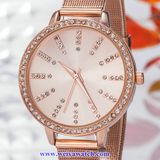 OEM Mesh Alloy Strap Lady Quartz Wist Watch, Ladies Watches (WY-17027A)