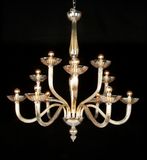 Guestroom Glass Amber Pendant Lighting Chandelier (KD0099-6+3+3A)