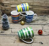 Hot Color Lines Ceramic Coffee Mug