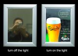 Magic Mirror Lightbox for Indoor Adverting Displays