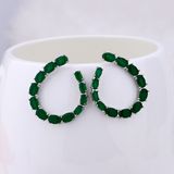 2018 Hoe Selling Oval Crystal Charm Earring Jewelry
